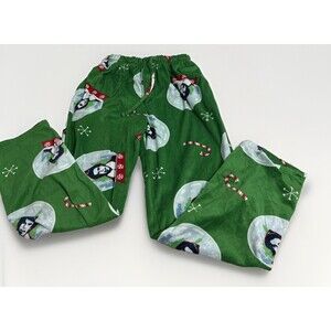 Elf Lounge Pants Mens Small Green Lightweight Christmas Holiday 24x28